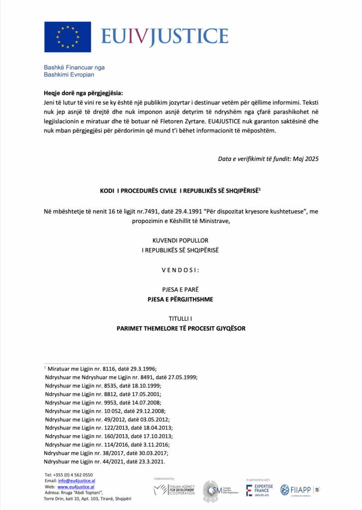 Kodi-i-Procedures-Civile